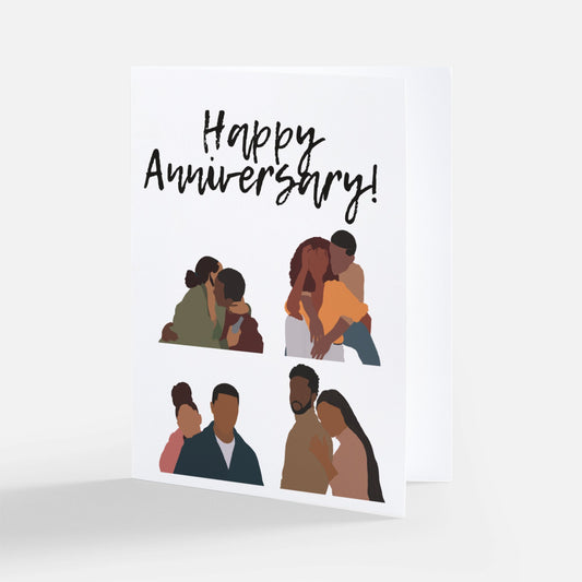 Black Love Anniversary Greeting Card